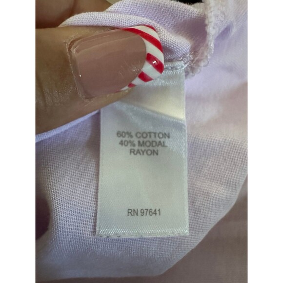 J. Jill Pure Lavender Scoop Neck Elliptical Layered Pleat Back Top Petite XL - Picture 7 of 7